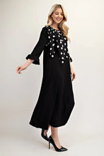 Load image into Gallery viewer, Black and White Polka Dot Dress with a Bow. (S-3XL)