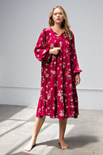 Load image into Gallery viewer, Alexa Brick Mix Ruffled Midi Dress