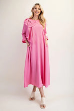 Load image into Gallery viewer, Pretty in Pink Dress  with a Bow ( S-3XL)