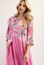 Load image into Gallery viewer, New Pretty in Pink Paisley Dress with a Bow. (S-3XL)