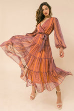 Load image into Gallery viewer, Ginger and Blue Woven Printed Midi Dress (S-3X)