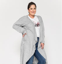 Load image into Gallery viewer, Long Sleeve Gray Cardigan (XL -3X)