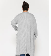 Load image into Gallery viewer, Long Sleeve Gray Cardigan (XL -3X)