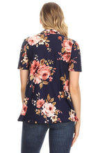 Load image into Gallery viewer, Navy Floral Print Cardigan