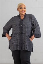 Load image into Gallery viewer, Polka Dot Button Front 2 Pocket Jacket