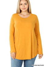 Load image into Gallery viewer, LAURA Curvy Long Sleeve Top-Perfect for Layering (click for additional colors) - Find Regular Sizes in Tops