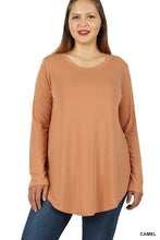 Load image into Gallery viewer, LAURA Curvy Long Sleeve Top-Perfect for Layering (click for additional colors) - Find Regular Sizes in Tops