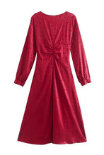 Load image into Gallery viewer, Elegant Jacquard Rose Dress