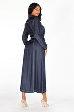 Load image into Gallery viewer, Denim Long Sleeve Dress with Pockets (S-L)
