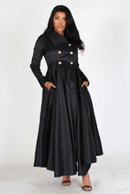 Load image into Gallery viewer, Black Gold Button Jacket Maxi Dress ( S-3XL)
