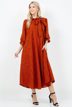 Load image into Gallery viewer, Gorgeous  Rust Midi  Dress
