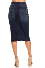 Load image into Gallery viewer, New Denim Mid-Length Elastic Waistband Pencil Skirt (S-3XL)
