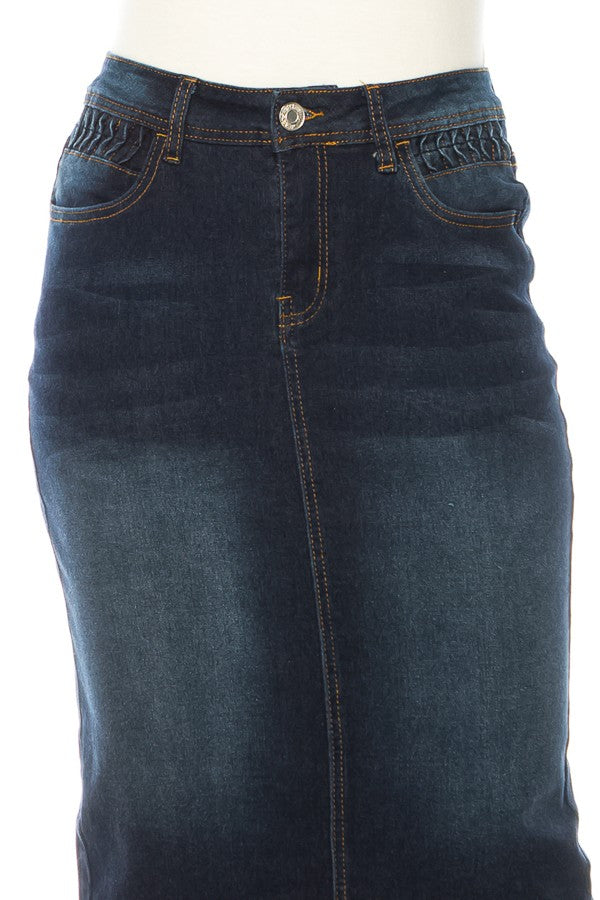 New Denim Mid-Length Pencil Skirt (S-3XL)