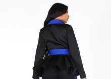 Load image into Gallery viewer, Sale! Royal Blue and Black Double Breasted Jacket (S-3X)
