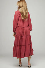Load image into Gallery viewer, Cranberry Swiss Dot Dress (S-L)
