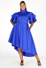 Load image into Gallery viewer, Royal Blue Midi Length Fit and Flare Dress with Pockets ( S-3XL)
