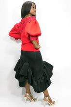 Load image into Gallery viewer, Gorgeous  Designer Black  Ruffled Skirt
