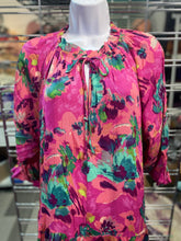 Load image into Gallery viewer, Magenta Aqua Printed 3/4 Sleeve Dress
