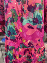 Load image into Gallery viewer, Magenta Aqua Printed 3/4 Sleeve Dress
