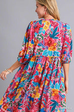 Load image into Gallery viewer, Mulberry Mix Floral Pheasant Dress
