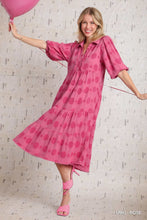 Load image into Gallery viewer, Pink Dotted Collared Dress (S-L)
