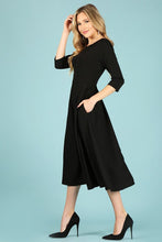 Load image into Gallery viewer, BELLA Black Fit and Flare Dress (S-3XL)
