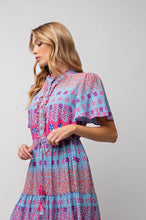 Load image into Gallery viewer, Pink Blue Border Dress
