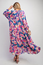Load image into Gallery viewer, Blue Sapphire Printed 3/4 Sleeve Dress
