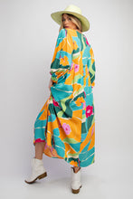 Load image into Gallery viewer, Green Mango Printed Button Front Maxi Dress
