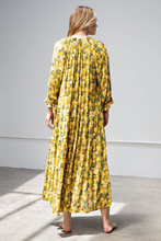 Load image into Gallery viewer, Marigold and Kiwi Colored Tiered Dress
