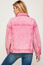 Load image into Gallery viewer, Wow, I can&#39;t believe it&#39;s a pink denim jacket!
