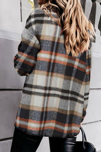 Load image into Gallery viewer, Sale! Black, Rust, Caramel Geometric Plaid Shirt/Jacket (Shacket)-
