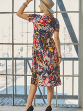 Load image into Gallery viewer, Sale! Red Floral Button Up Midi Dress w/Pockets (S-XL)
