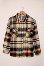 Load image into Gallery viewer, Sale! Black, Rust, Caramel Geometric Plaid Shirt/Jacket (Shacket)-
