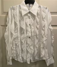 Load image into Gallery viewer, White Ruffled Detail Blouse (S-L)

