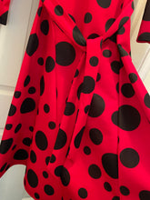Load image into Gallery viewer, Sale! Designer Red and Black Dotted Dress
