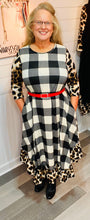 Load image into Gallery viewer, Esther White Buffalo Plaid Dress ( S -3XL)
