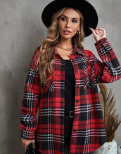 Load image into Gallery viewer, Sale! Red &amp; Black Plaid Shirt/Jacket (Shacket)
