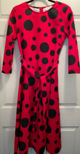 Load image into Gallery viewer, Sale! Designer Red and Black Dotted Dress
