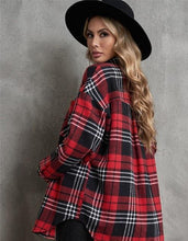 Load image into Gallery viewer, Sale! Red &amp; Black Plaid Shirt/Jacket (Shacket)
