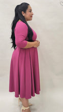 Load image into Gallery viewer, Bella Magenta  Fit and Flare Dress (S-3XL)
