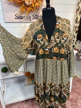 Load image into Gallery viewer, Olive Green Tunic with Bell Sleeves FB Live
