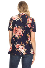 Load image into Gallery viewer, Navy Floral Print Cardigan
