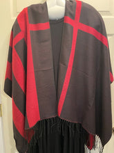 Load image into Gallery viewer, Red and Black Shawl
