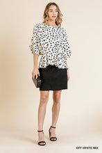 Load image into Gallery viewer, GABRIELLE  Dalmatian Print Top with Peplum Hem

