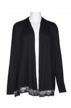 Load image into Gallery viewer, MAE Black Open Front Long Sleeve Rayon Jacket (S-XL)
