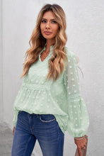Load image into Gallery viewer, Scarlett Mint Green Swiss Dot Blouse FB Live
