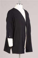 Load image into Gallery viewer, Sale! Curvy Catherine&#39;s Black,Navy,Blue Cardigan3/4 sleeves  (1X-3X)
