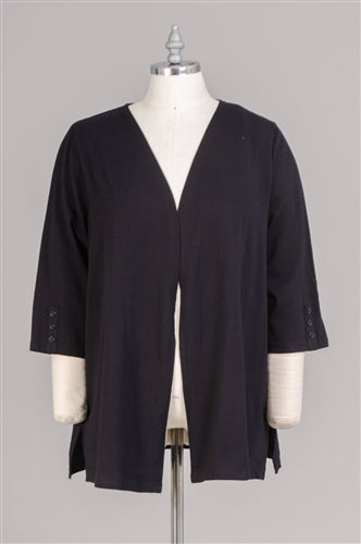Sale! Curvy Catherine's Black,Navy,Blue Cardigan3/4 sleeves  (1X-3X)