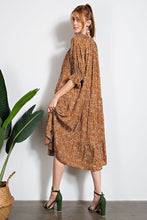Load image into Gallery viewer, CORA Copper Tiered Ruffled Dress (Oversized fits up to a 3X) FB Live
